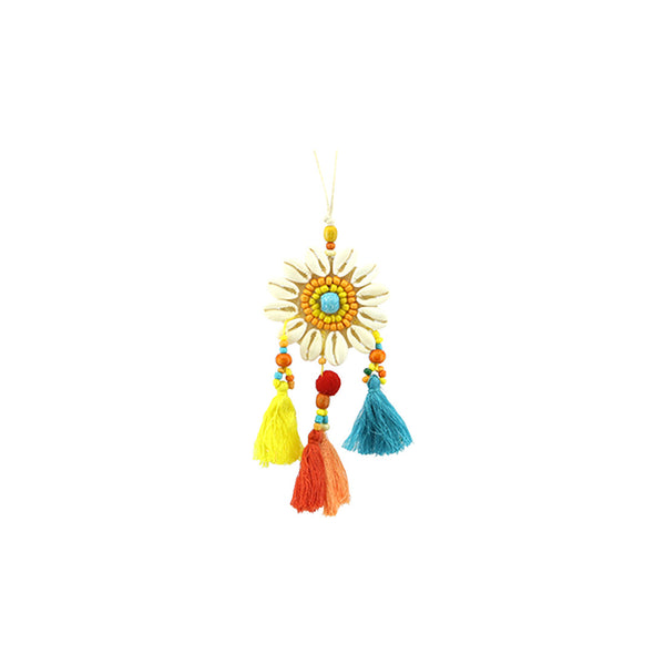 Decorative Shell With Pompom 2 Colours (15 cm) - Each At