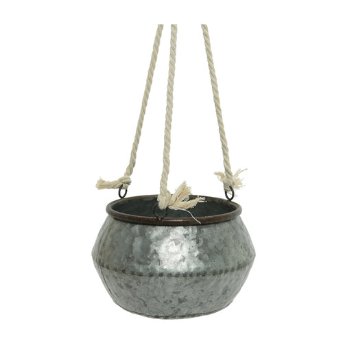 Iron Planter With Rope Detail (20 cm)