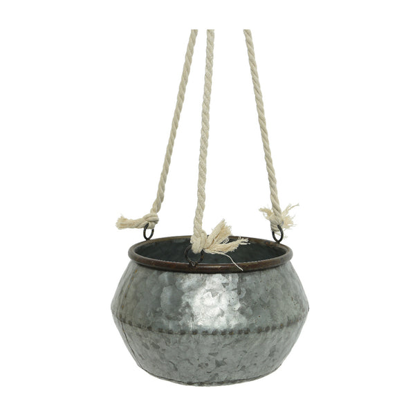 Iron Planter With Rope Detail (20 cm)