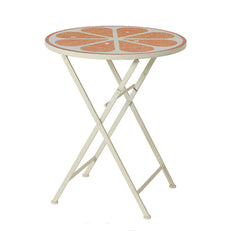 Orange Iron Outdoor Table (72 cm)