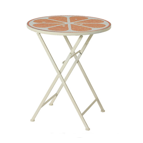Orange Iron Outdoor Table (72 cm)
