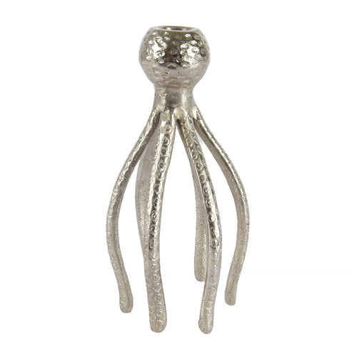 Silver Aluminum Candle Holder (23 cm)