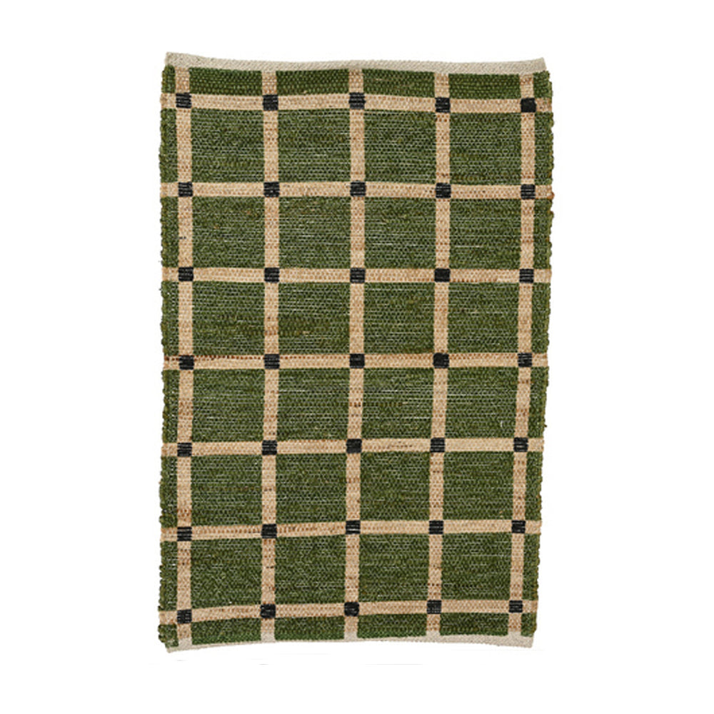 Natural Green Jute Rug (90 cm)
