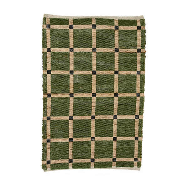 Natural Green Jute Rug (90 cm)