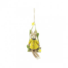 Wool Bunny On Swing (40 cm)