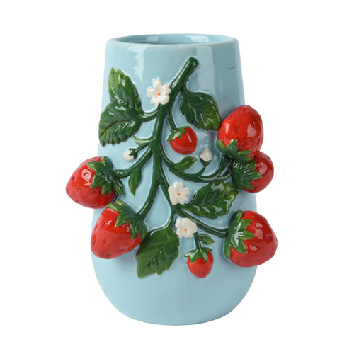 Shiny Strawberry Dolomite Vase (22 cm)