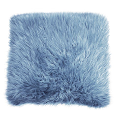 Faded Blue Faux Fur Cushion (50x50cm)