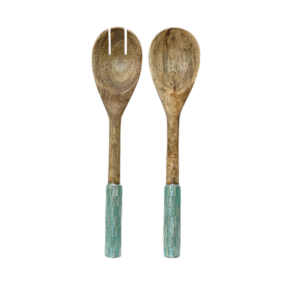 Mangowood Mosaic Blue Cutlery Set (30 cm)