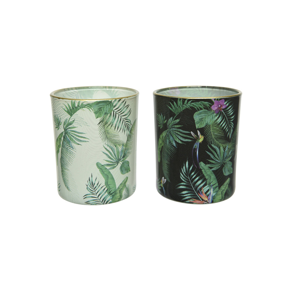 Leaf Print Tealight 2 Colors