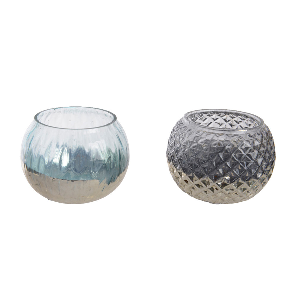 Glass Tealight 2 Colors (10 cm)