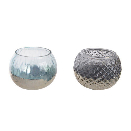 Glass Tealight 2 Colors (10 cm)