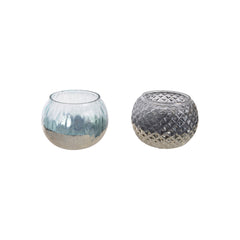 Glass Tealight 2 Colors (8 cm)
