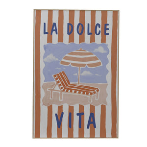 "La Dolce Vita" Coastal Canvas Wall Art