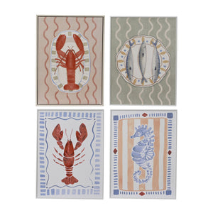 Vintage Marine Illustration Canvas Art - Each At