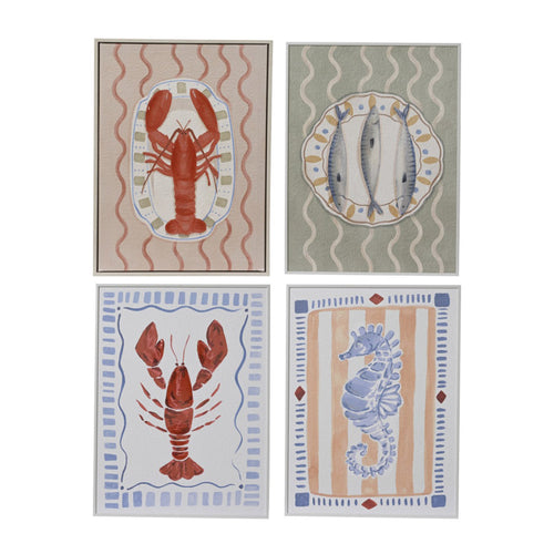 Vintage Marine Illustration Canvas Art - Each At