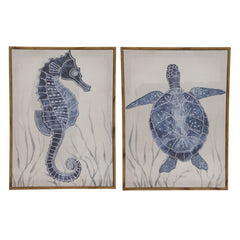 Denim Coastal Animal Canvas Art - Each At