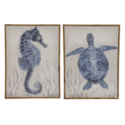 Denim Coastal Animal Canvas Art - Each At