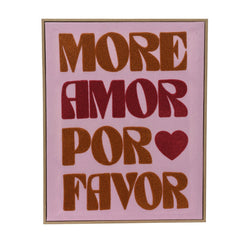 "More Amor Por Favor" Typography Canvas Art