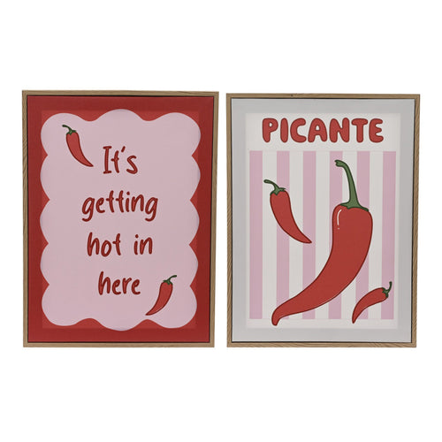 Picante" Chili Pepper Canvas Wall Art  - Each At