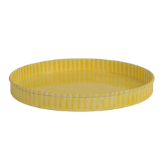 Sunny Yellow Fluted Enamel Iron Tray