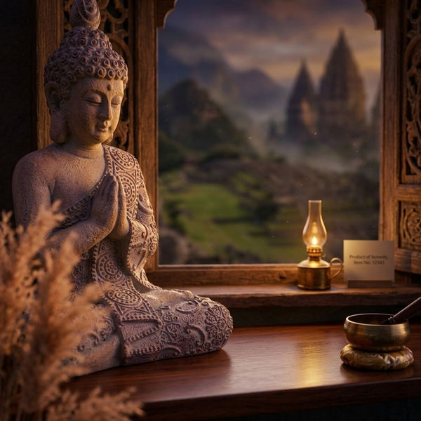 Polymagnesium Zen Buddha Statue