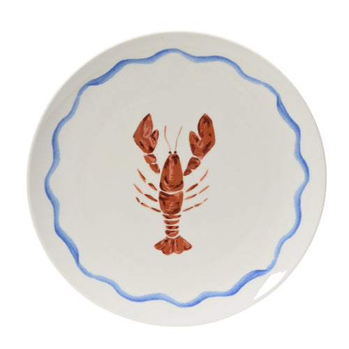 Coastal Lobster Porcelain Dinner Plate