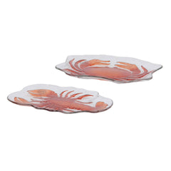 Novelty Glass Crab/Lobster Serving Plate - Each At