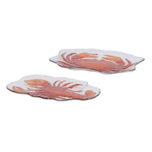 Novelty Glass Crab/Lobster Serving Plate - Each At