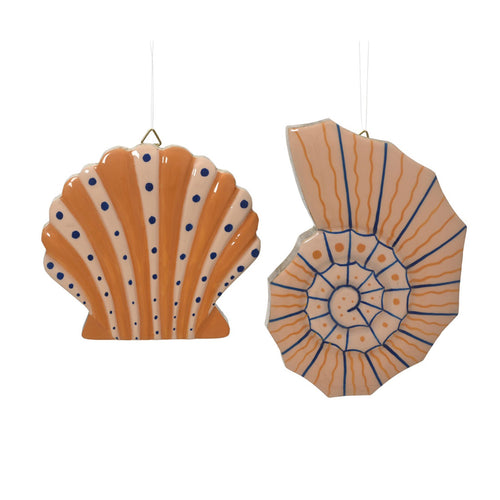 Enamel & Mango Wood Shell Wall Decor - Each At