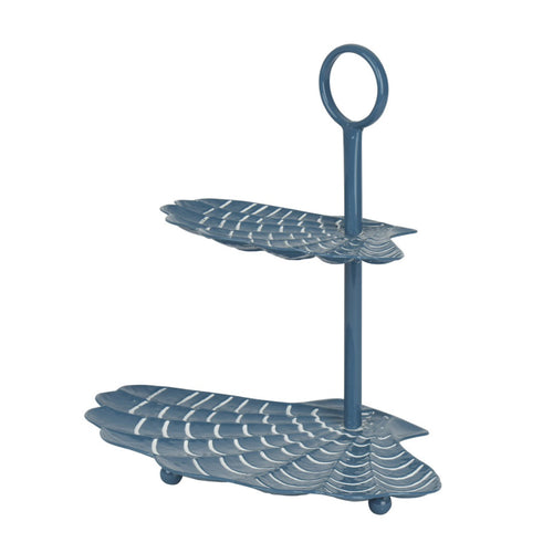 Blue Iron Two-Tier Serving Tray