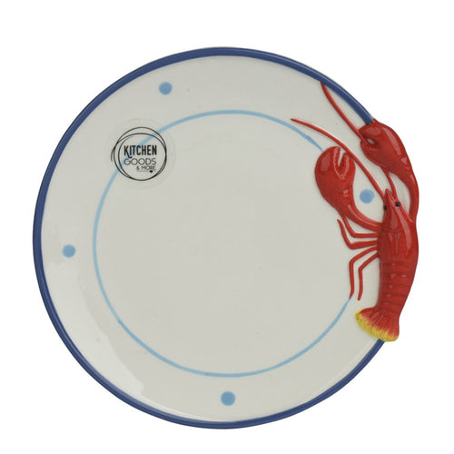 Nautical Lobster Round Dolomite Plate