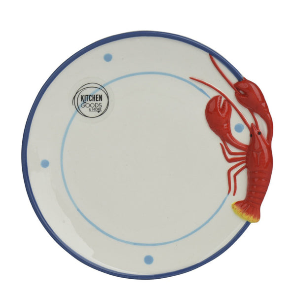 Nautical Lobster Round Dolomite Plate
