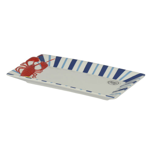 Nautical Lobster Rectangular Dolomite Serving Plate