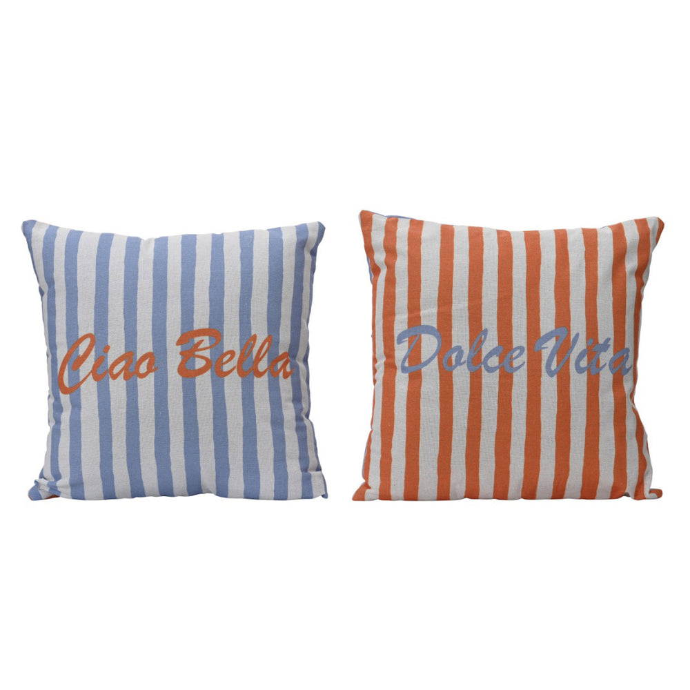 Striped Typography Summer Cushion - Each At
