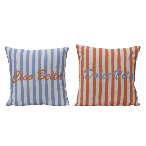 Striped Typography Summer Cushion - Each At