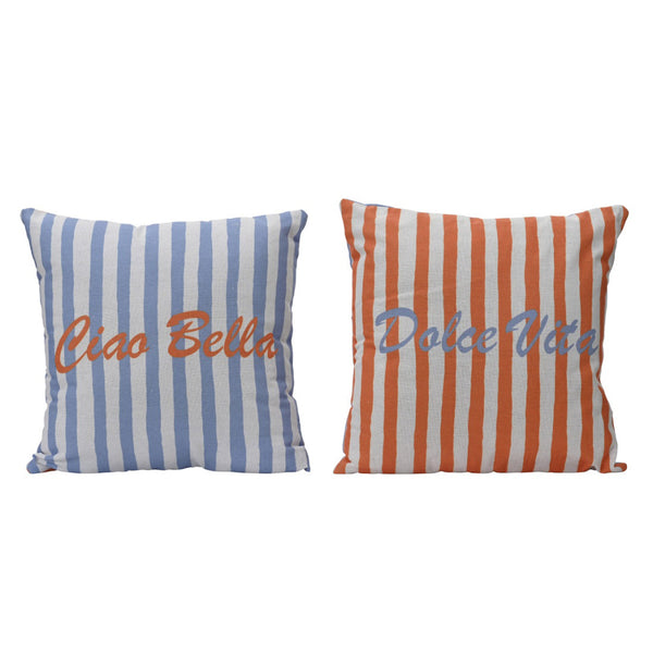 Striped Typography Summer Cushion - Each At