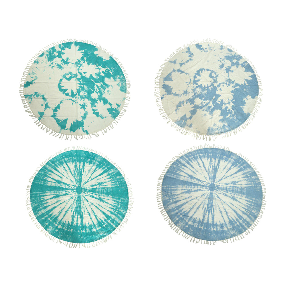 Round Hammam Towel 2 Colours 4 Designs (150 cm) - Each At