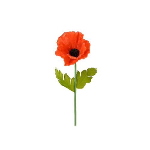 Green Poppy Polyester Flower (140 cm)