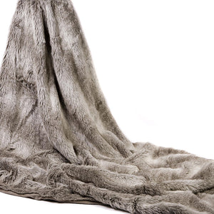 Silver Fox Fur Plaid (140x180cm)