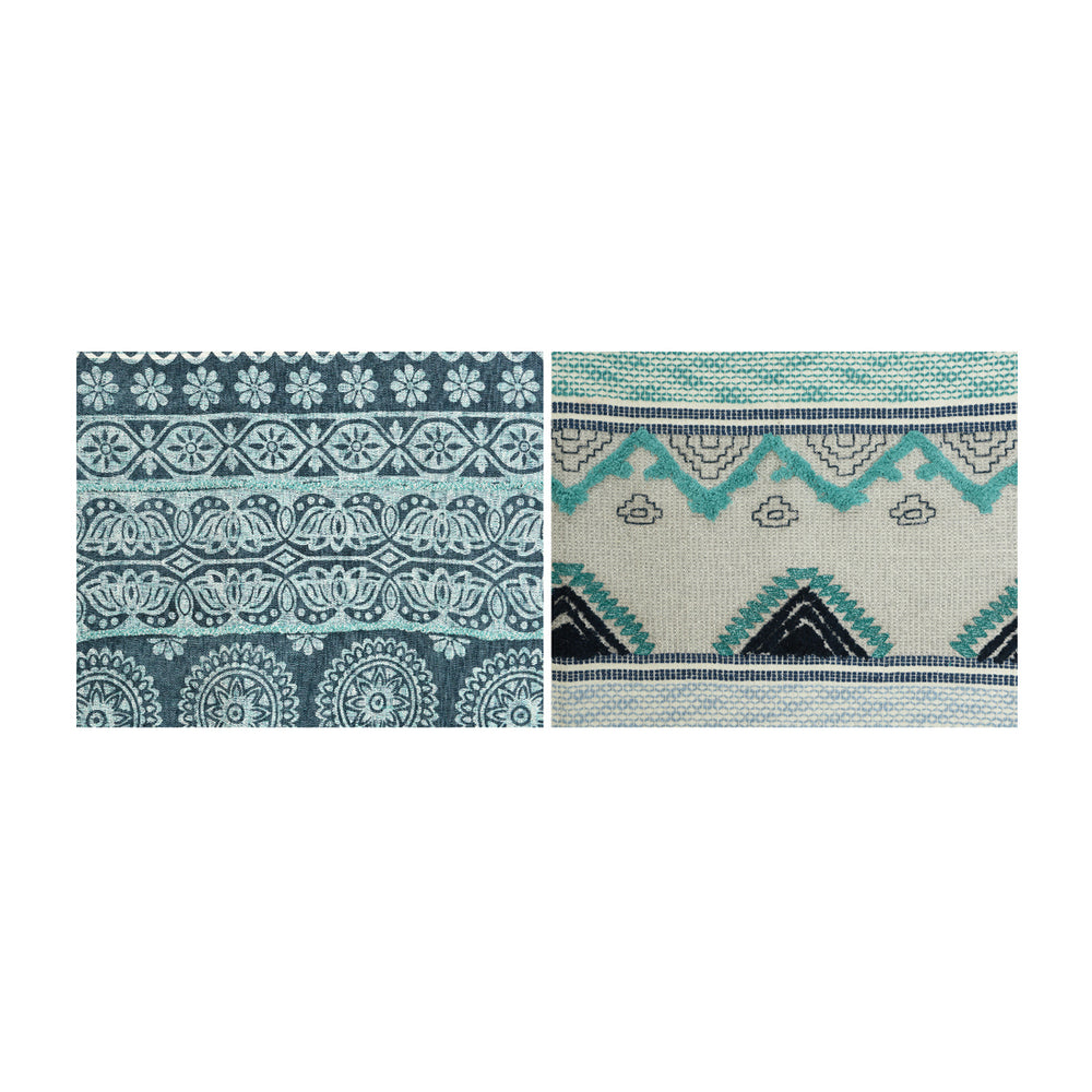 Two Tone Tassel Throw (170 cm) Each At
