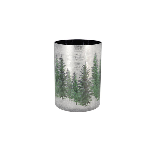 RUBY SILVER T-LIGHT FOREST 9X10CM