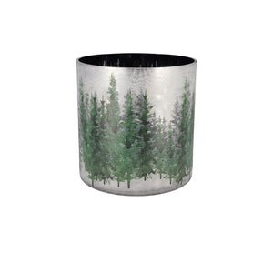 RUBY SILVER T-LIGHT FOREST 15X15CM