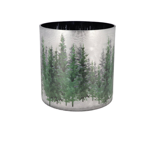 RUBY SILVER T-LIGHT FOREST 20X20CM