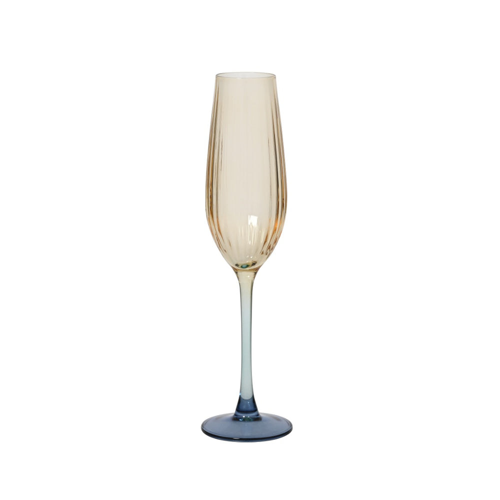 Ombre Sprayed Glass Champagne Flute