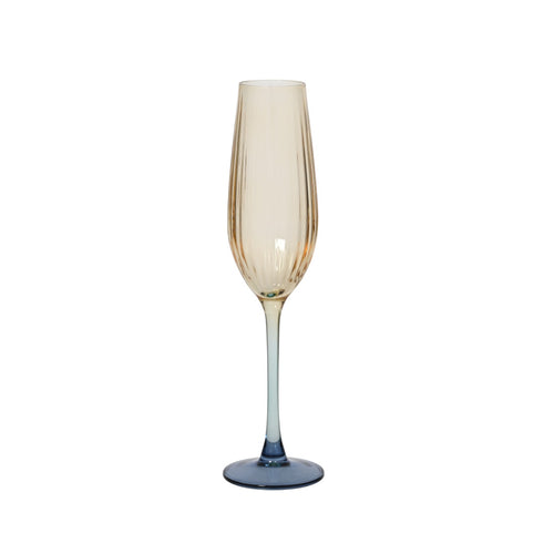 Ombre Sprayed Glass Champagne Flute