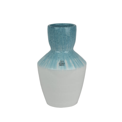 Blue Glazed Terracotta Vase