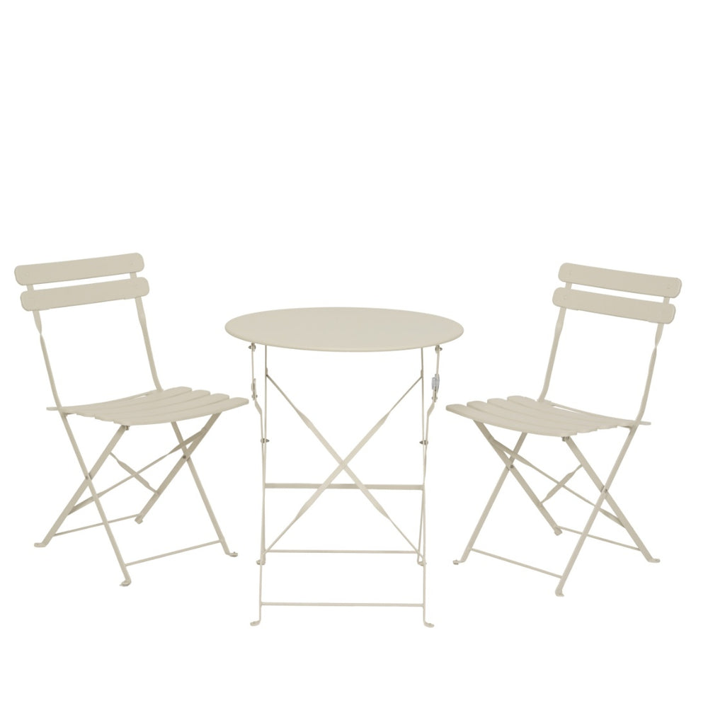 Helsingborg Steel Outdoor Bistro Set (White)