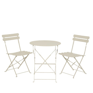 Helsingborg Steel Outdoor Bistro Set (White)