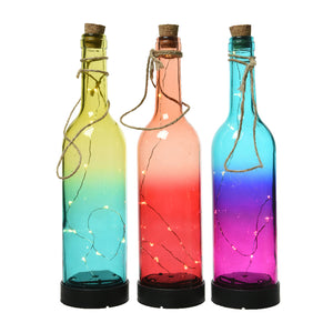 Led solar bottle 3 colors  warm white