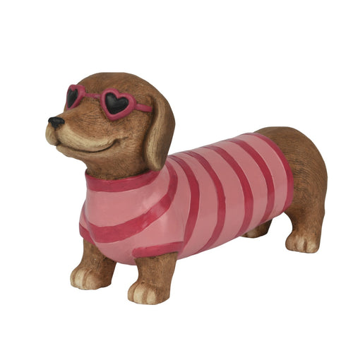 Dachshund in Striped Swimsuit Figurine